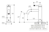 Leora Basin Mixer Lead Free drawing