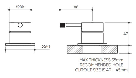 Leora Hob Mixer Lead Free drawing