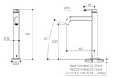 Leora Tall Basin Mixer Lead Free drawing
