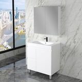 Riva LESS Freestanding Vanity Gloss White (All Sizes)