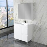 Riva LESS Freestanding Vanity Gloss White (All Sizes)