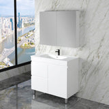 Riva LESS Freestanding Vanity Gloss White (All Sizes)