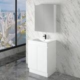 Riva LESS Freestanding Vanity Gloss White (All Sizes)
