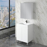 Riva LESS Freestanding Vanity Gloss White (All Sizes)