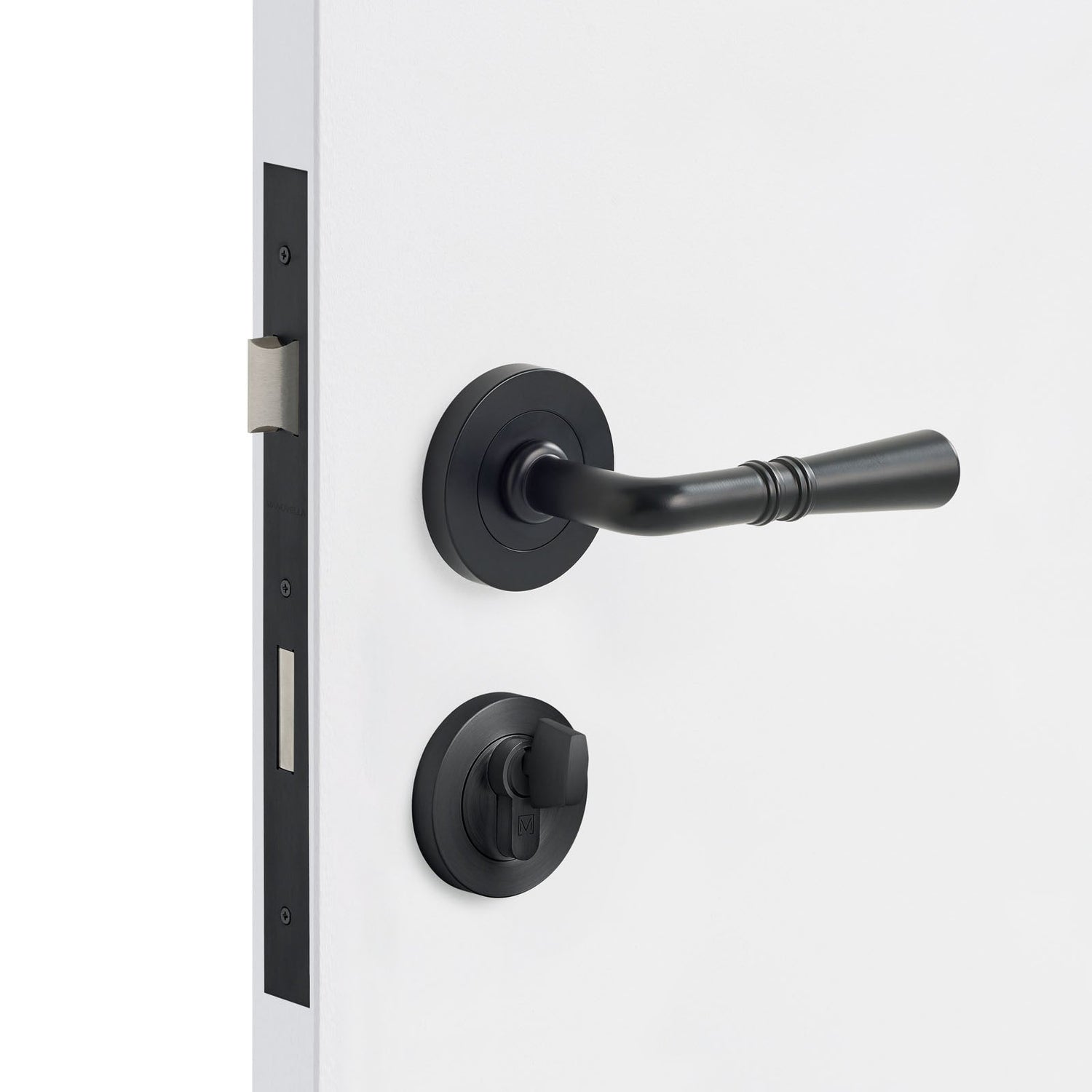 Manovella Entrance Door Kit- Lexton-Matt Black