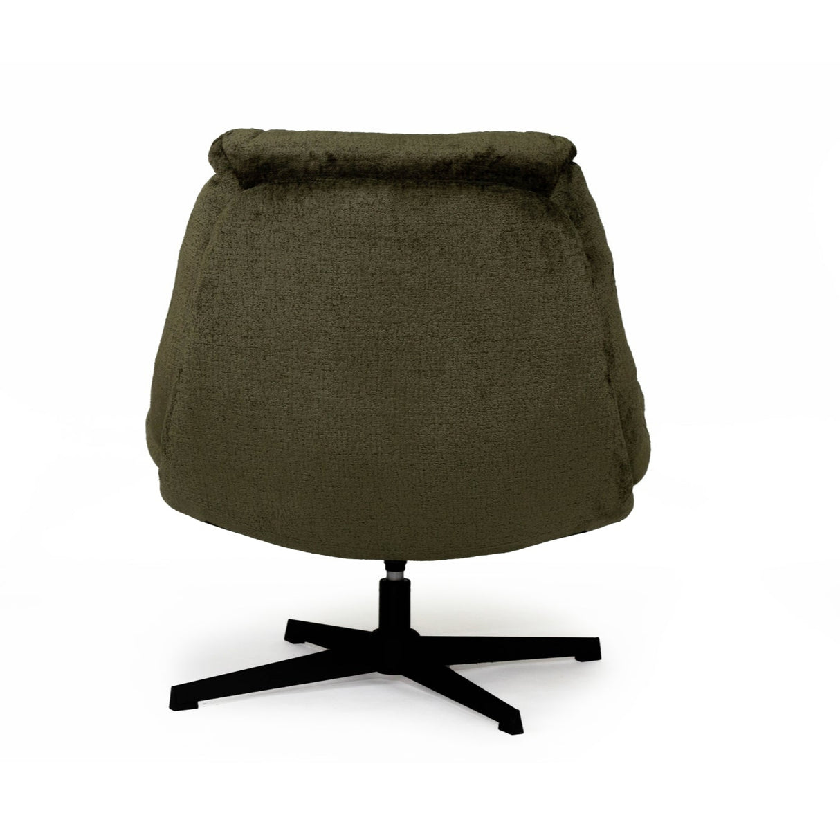Liam Swivel Chair – Sleek black powder-coated steel legs – Forest