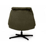 Liam Swivel Chair – Sleek black powder-coated steel legs – Forest