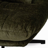 Liam Swivel Chair – Sleek black powder-coated steel legs – Forest