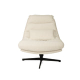 Liam Swivel Chair – Sleek black powder-coated steel legs – Natural