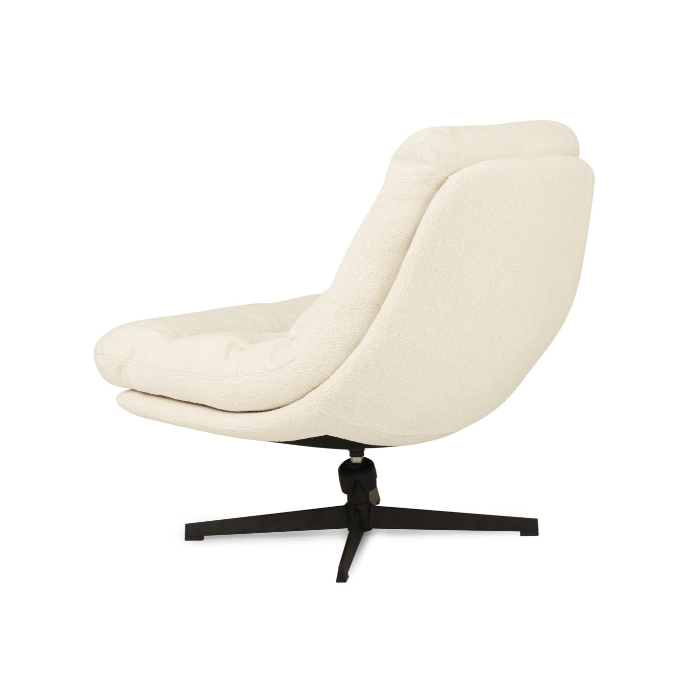Liam Swivel Chair – Sleek black powder-coated steel legs – Natural