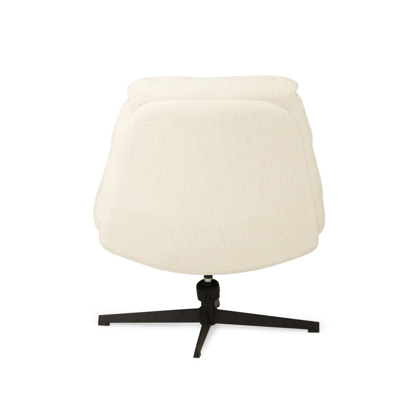 Liam Swivel Chair – Sleek black powder-coated steel legs – Natural
