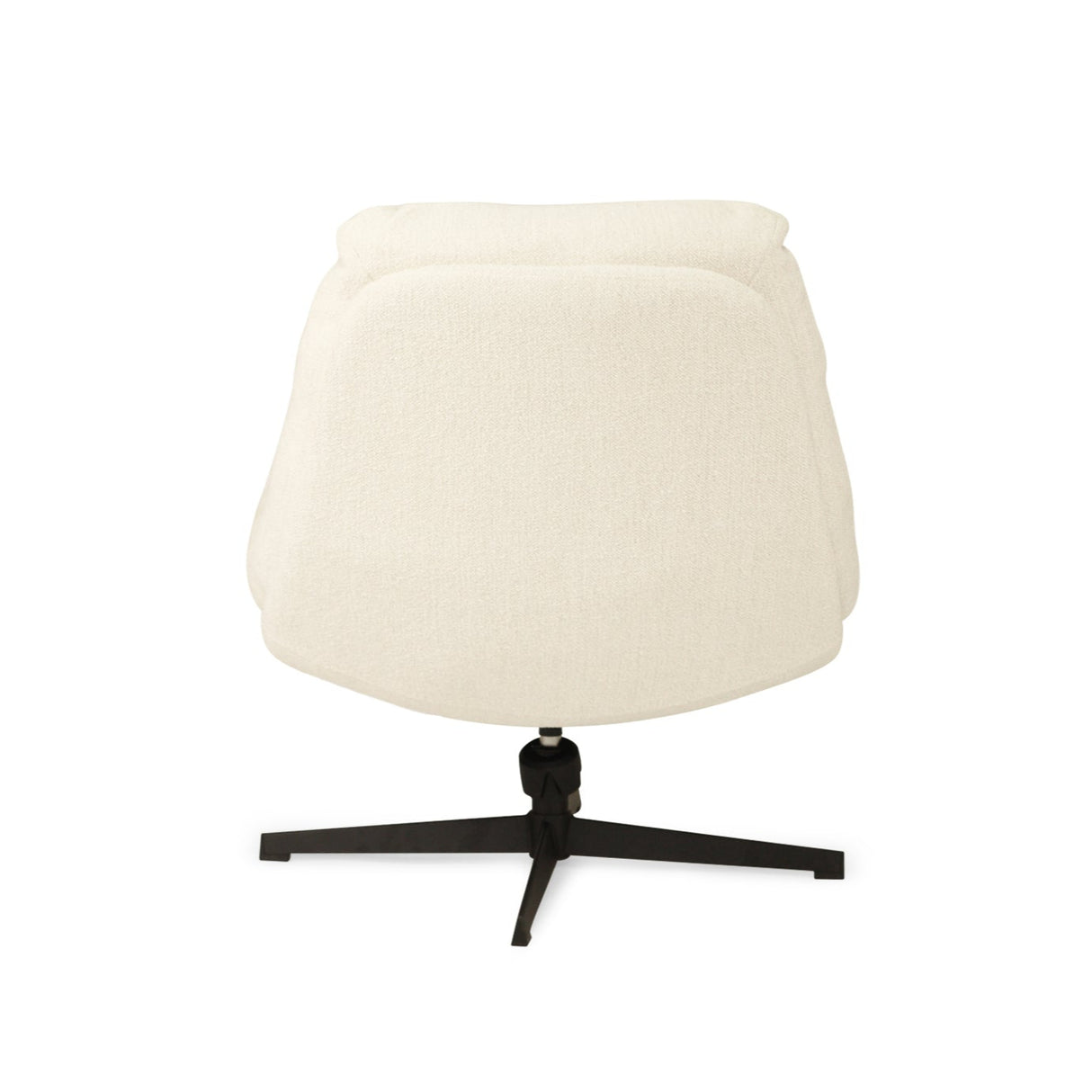 Liam Swivel Chair – Sleek black powder-coated steel legs – Natural