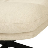 Liam Swivel Chair – Sleek black powder-coated steel legs – Natural
