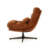 Liam Swivel Chair – Sleek black powder-coated steel legs – Rust