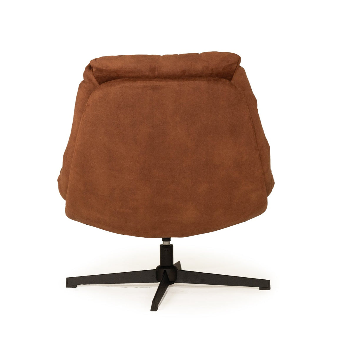Liam Swivel Chair – Sleek black powder-coated steel legs – Rust