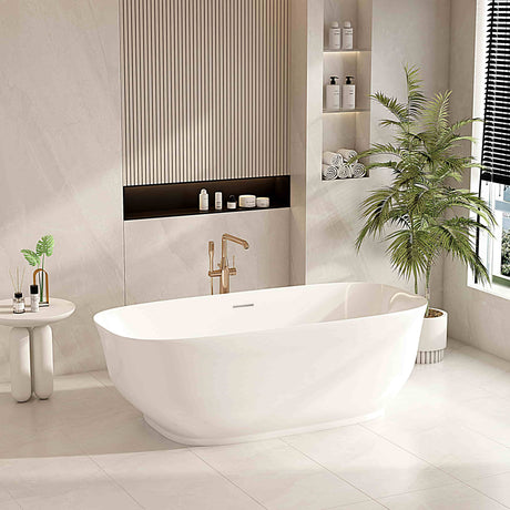 Libra Freestanding Gloss White Bathtub (1700mm)