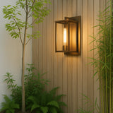 Lille  Exterior Wall Light Aged Brass IP43