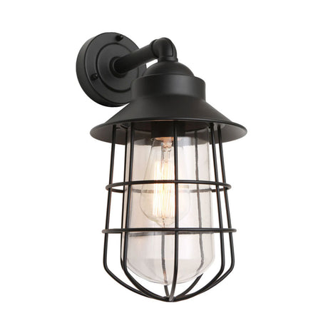Lincoln Exterior Wall Light Black IP44