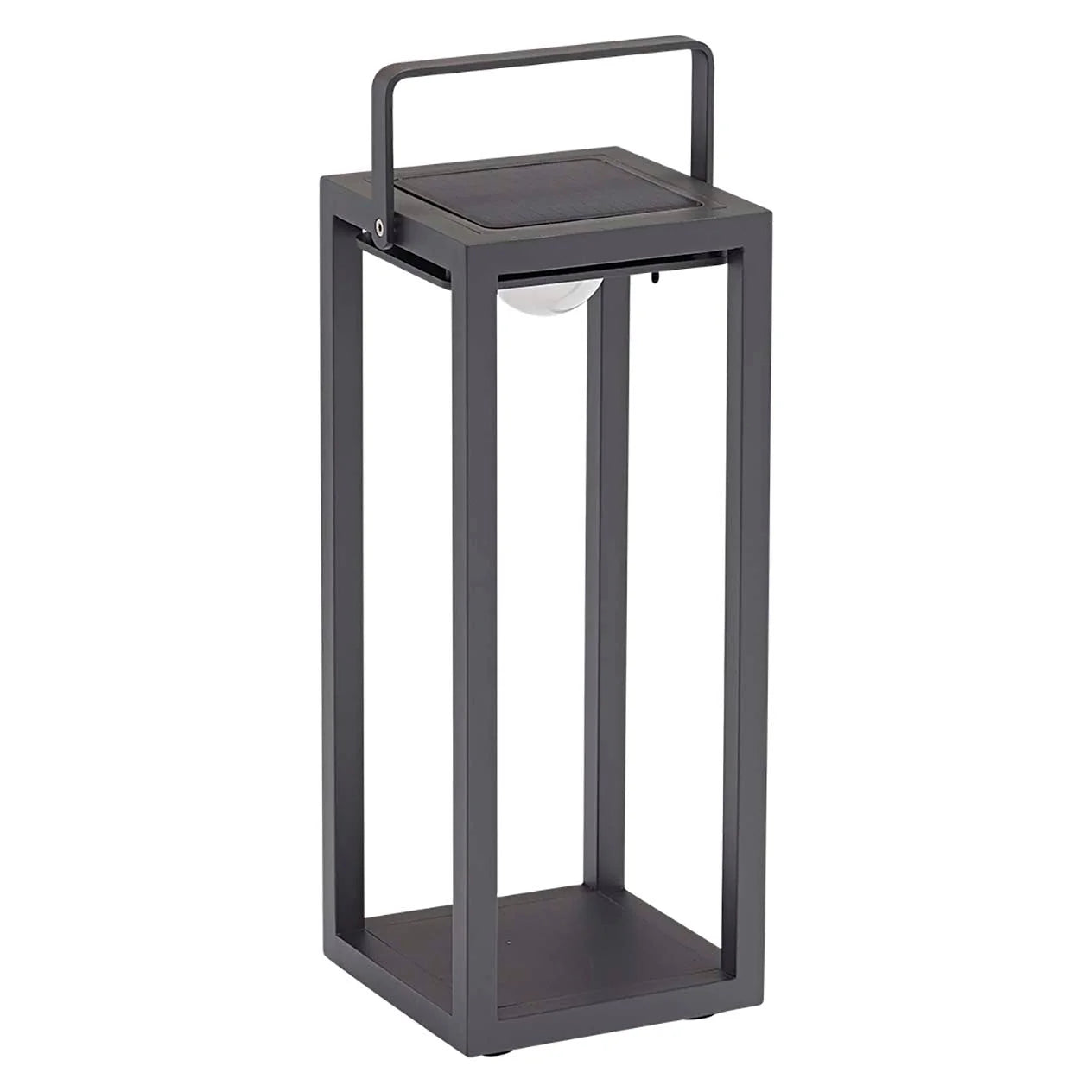 Lincoln Outdoor Aluminium Solar Lamp Large in Charcoal