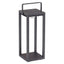 Lincoln Outdoor Aluminium Solar Lamp Large in Charcoal