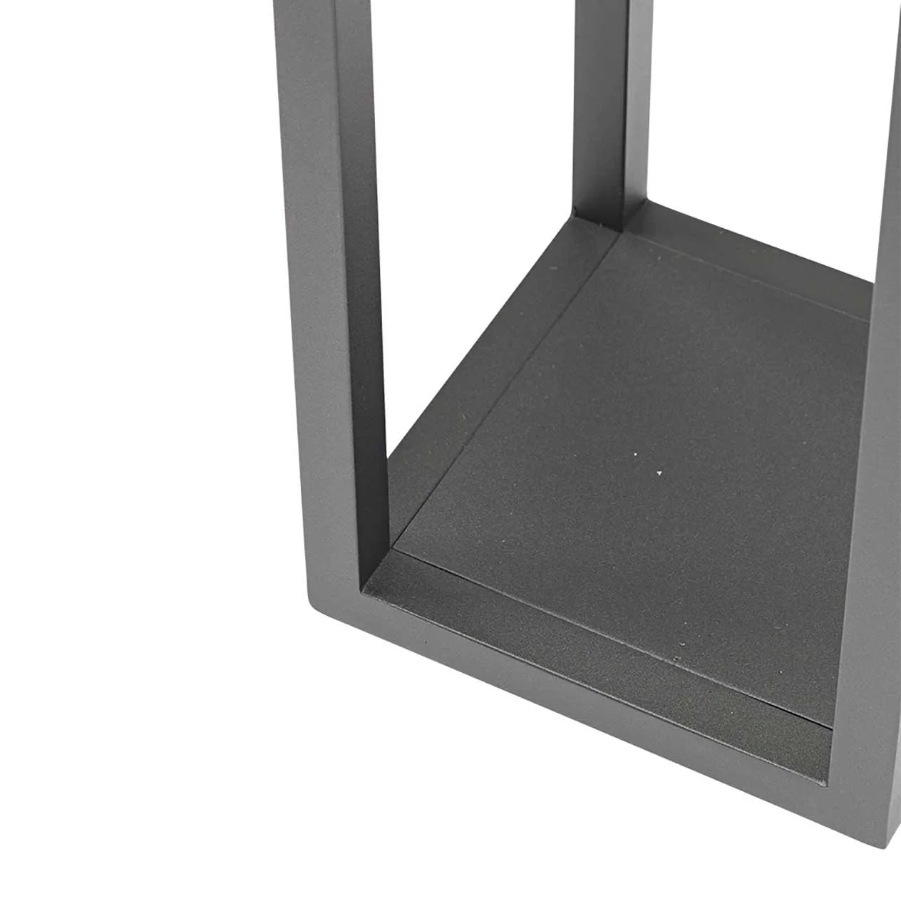 Lincoln Outdoor Aluminium Solar Lamp Large in Charcoal