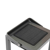 Lincoln Outdoor Aluminium Solar Lamp Large in Charcoal