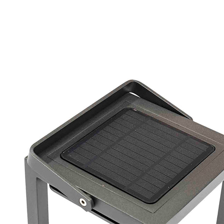 Lincoln Outdoor Aluminium Solar Lamp Large in Charcoal