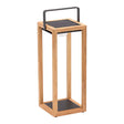 Lincoln Outdoor Teak Solar Lamp Large in Natural