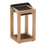 Lincoln Outdoor Teak Solar Lamp Small in Natural