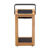 Lincoln Outdoor Teak Solar Lamp Small in Natural