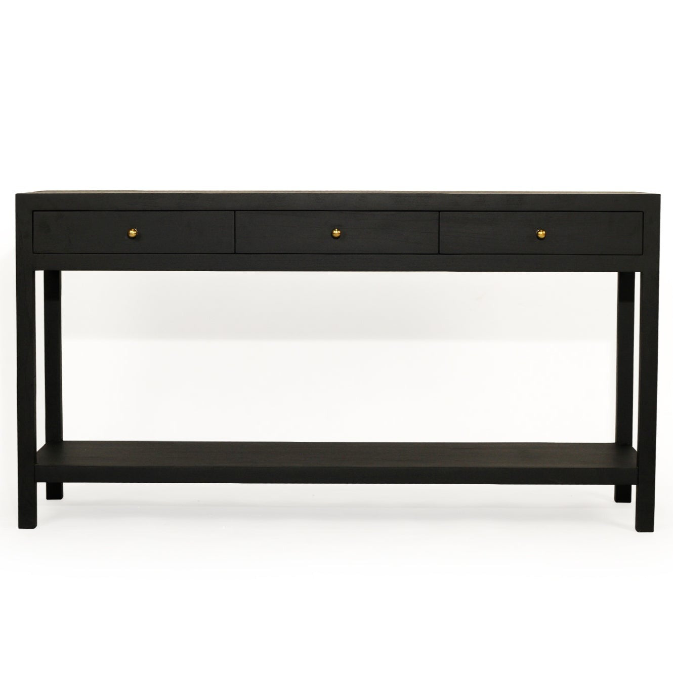 Linden Console Solid Hardwood Table - 1.5m – Black