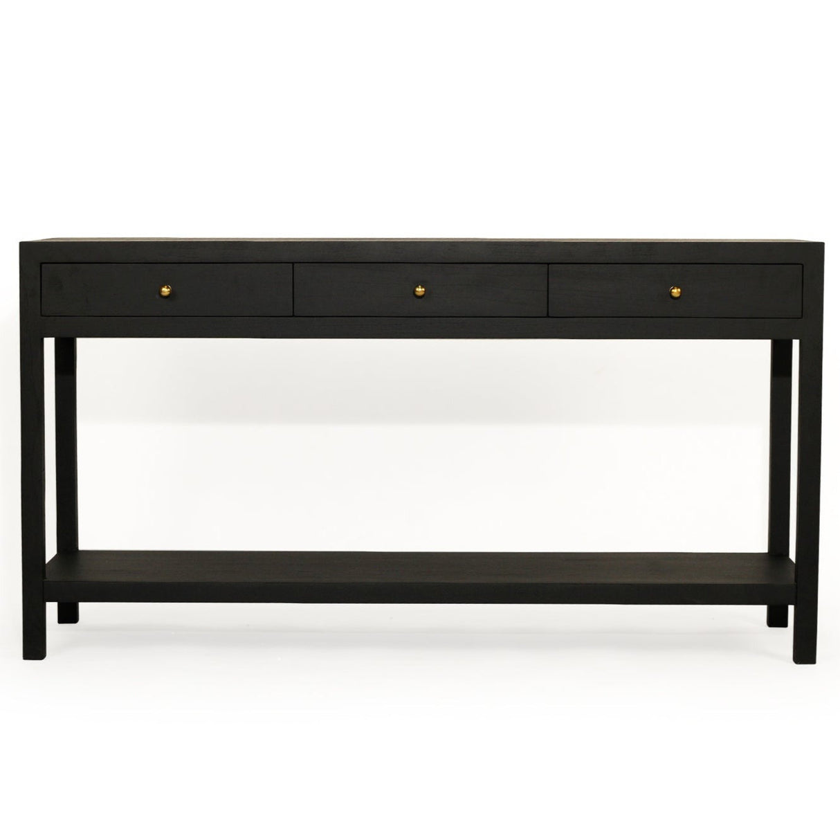 Linden Console Solid Hardwood Table - 1.5m – Black