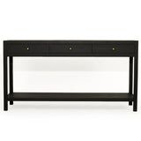 Linden Console Solid Hardwood Table - 1.5m – Black