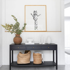 Linden Console Solid Hardwood Table - 1.5m – Black