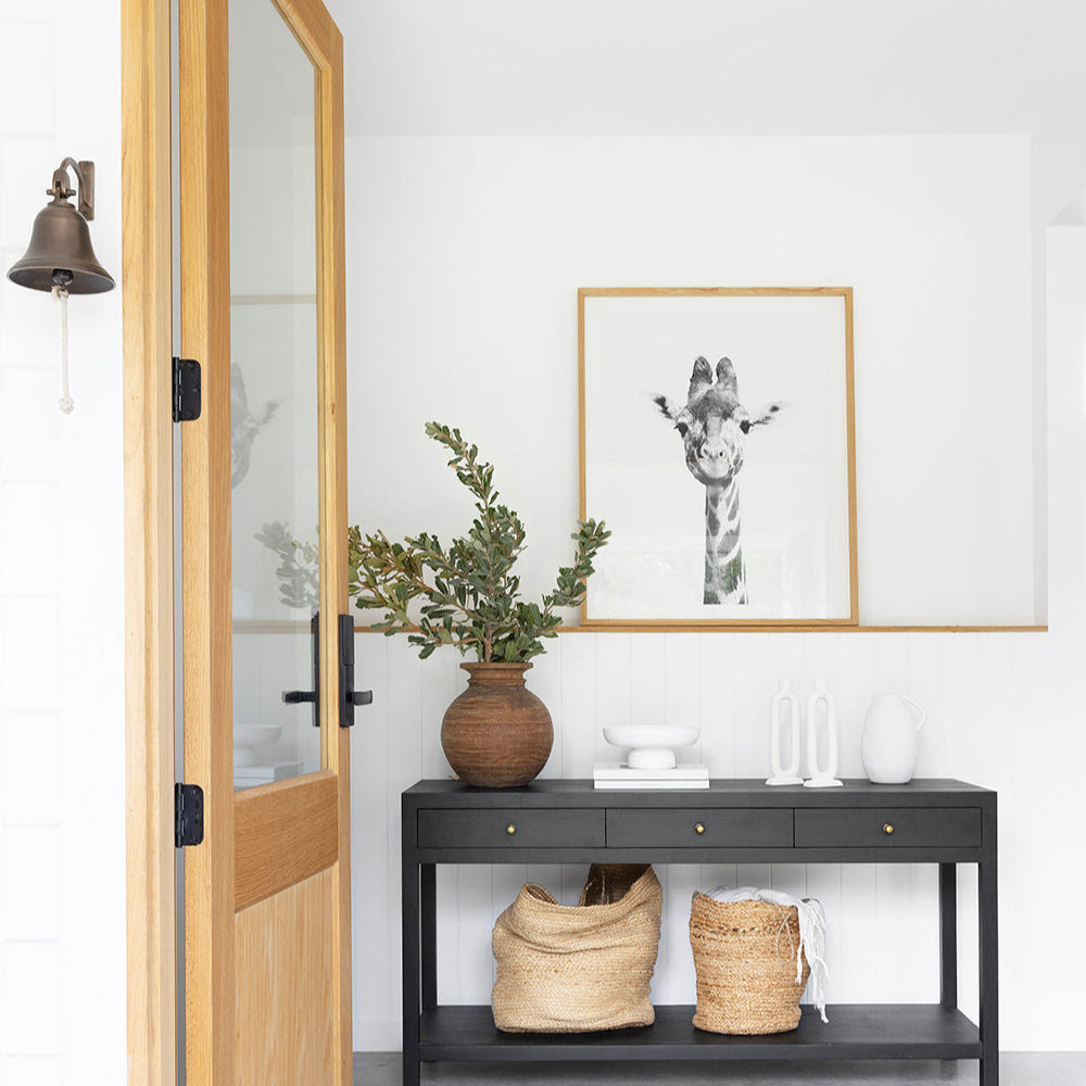 Linden Console Solid Hardwood Table - 1.5m – Black
