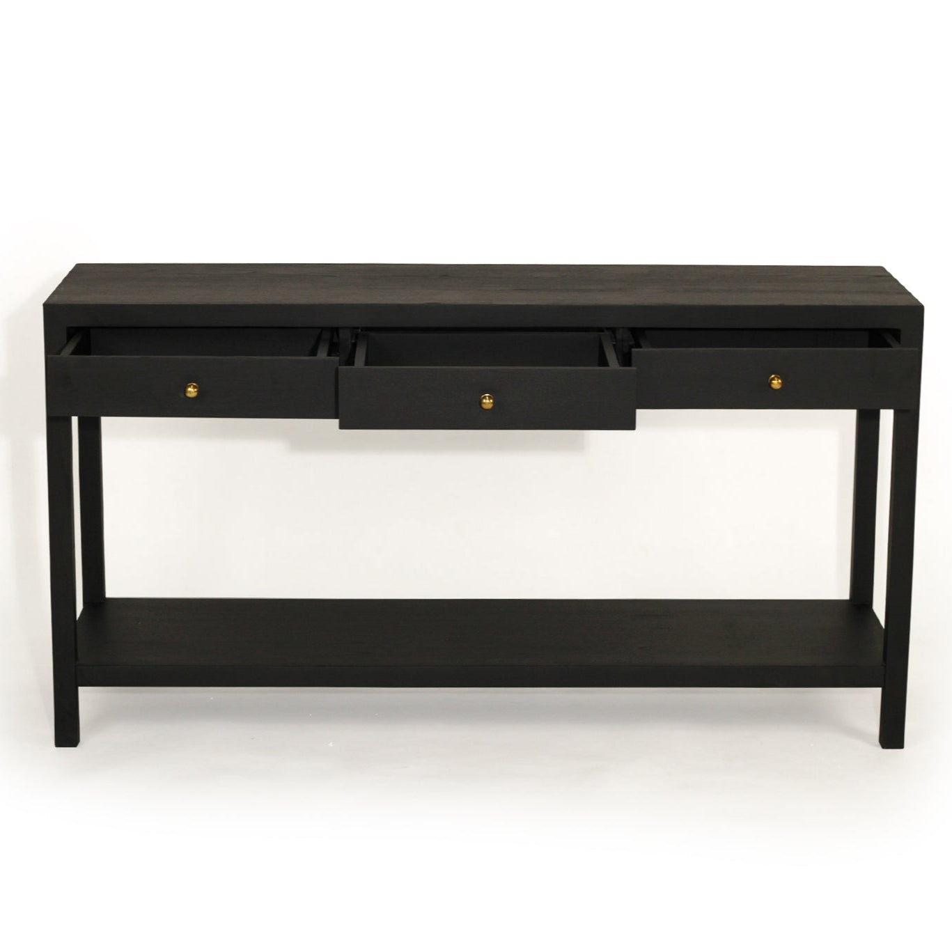Linden Console Solid Hardwood Table - 1.5m – Black