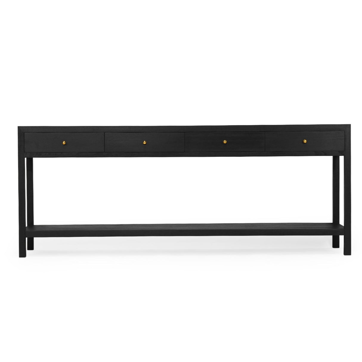 Linden Console Solid Hardwood Table - 2.0m – Black