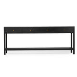 Linden Console Solid Hardwood Table - 2.0m – Black