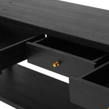 Linden Console Solid Hardwood Table - 2.0m – Black