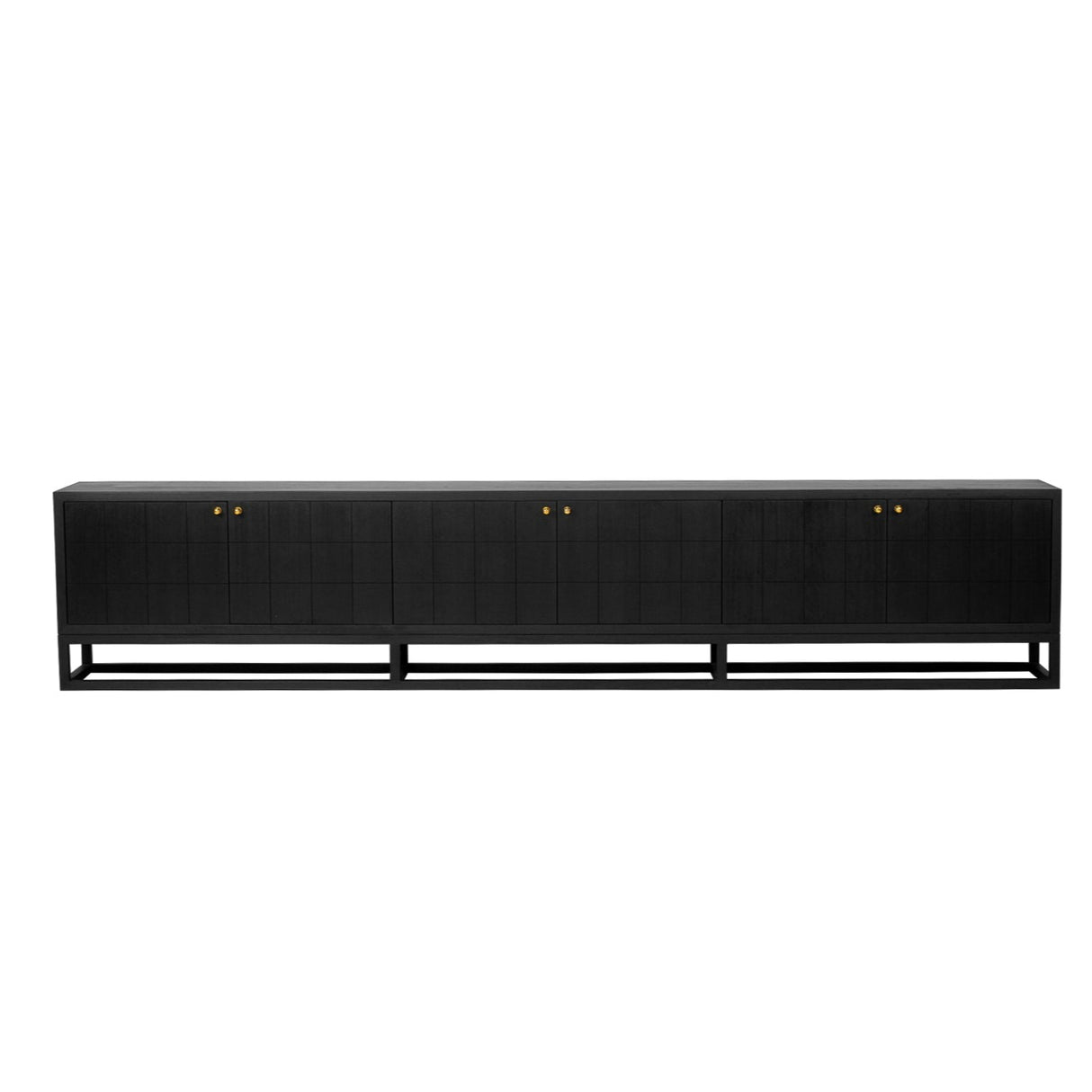 Lisette solid Mindy wood Entertainment Unit – Six Door – Black