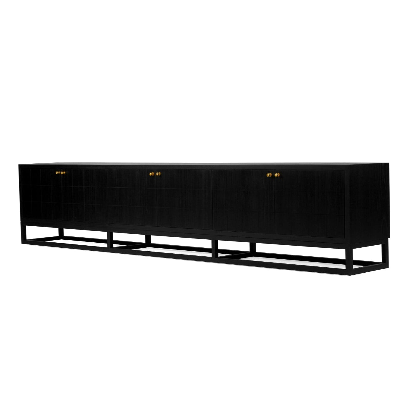 Lisette solid Mindy wood Entertainment Unit – Six Door – Black