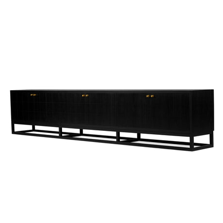 Lisette solid Mindy wood Entertainment Unit – Six Door – Black
