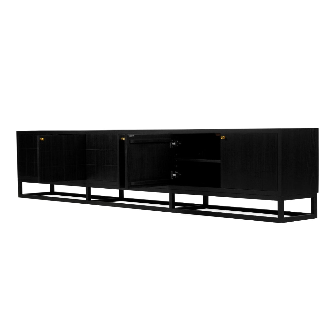 Lisette solid Mindy wood Entertainment Unit – Six Door – Black