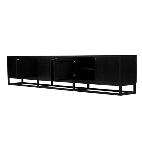 Lisette solid Mindy wood Entertainment Unit – Six Door – Black