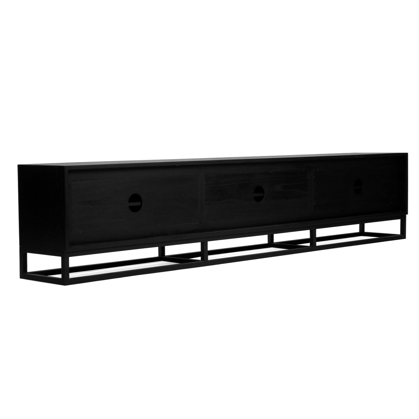 Lisette solid Mindy wood Entertainment Unit – Six Door – Black