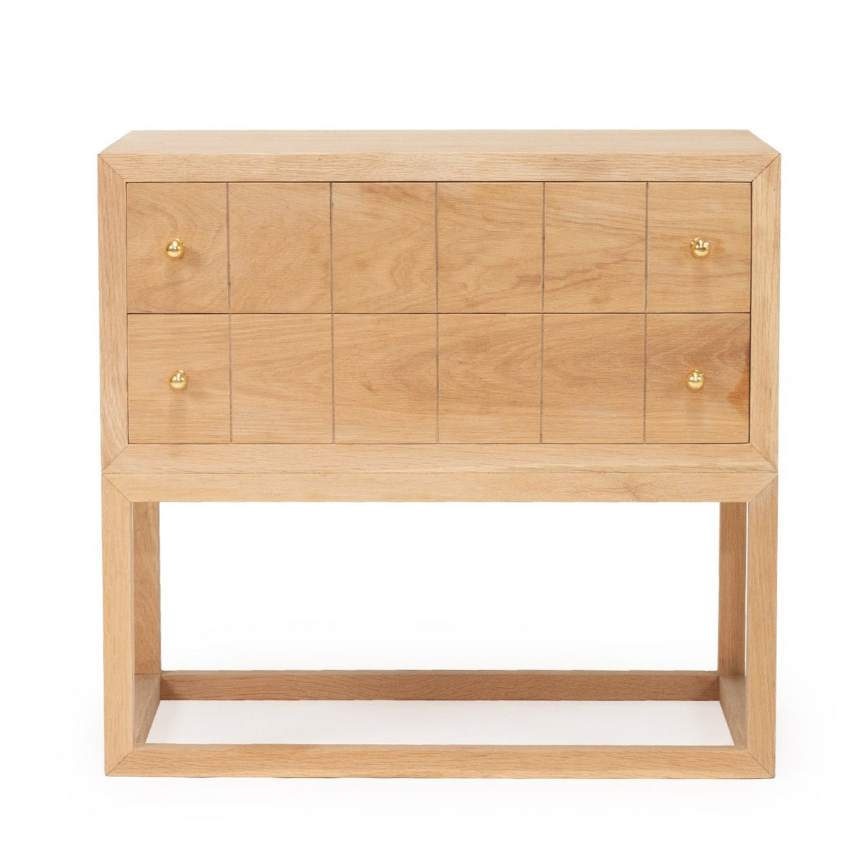 Livia American Oak Bedside Table - 0.7m