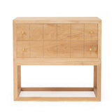Livia American Oak Bedside Table - 0.7m