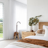 Livia American Oak Bedside Table - 0.7m