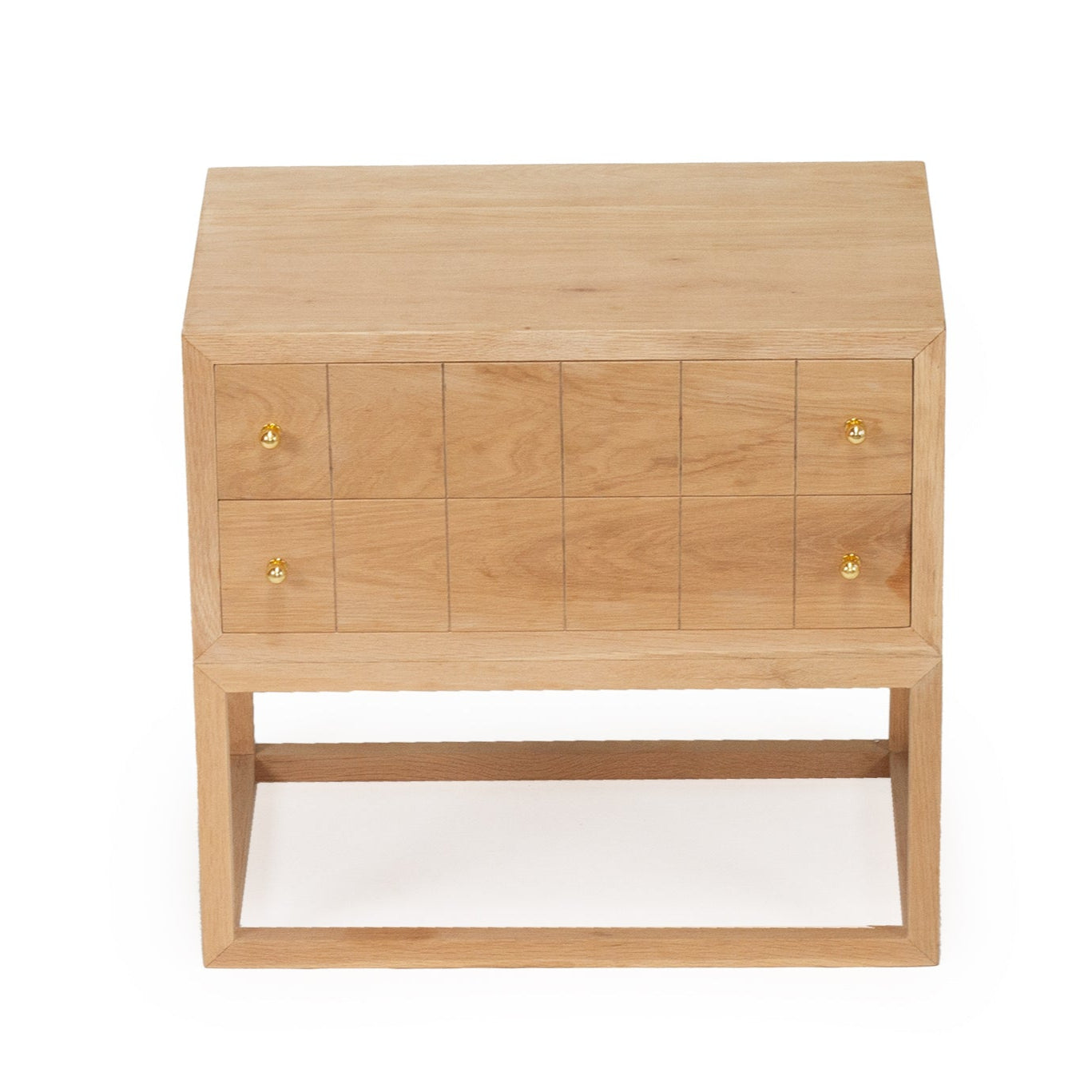 Livia American Oak Bedside Table - 0.7m