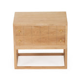 Livia American Oak Bedside Table - 0.7m